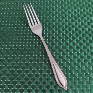 1 Yamazaki ARIANA GOLD Dinner Fork Stainless Glossy *FADED GOLD ACCENT* Vintage